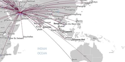 Qatar airlines რუკა